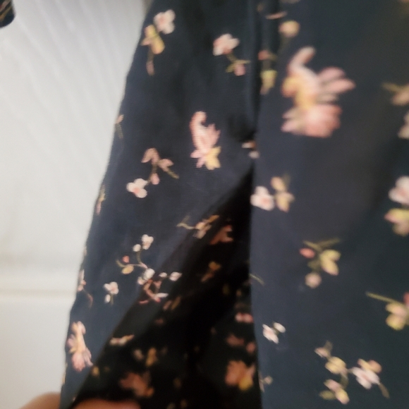 Madewell All Over Floral Print Jump Suit Loose Leggs, Smocked Top, Size 4 - Picture 5 of 7